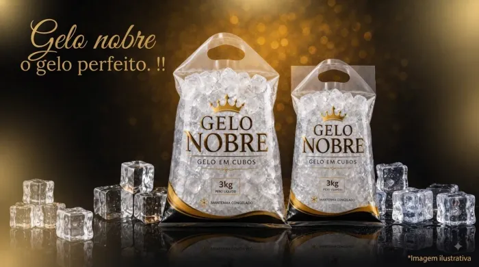 Gelo cubo filtrado