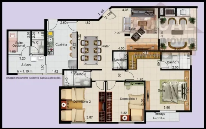 Apartamento à venda - 3 quartos mais Dependência completa - Vila Bonfim, Embu das Artes