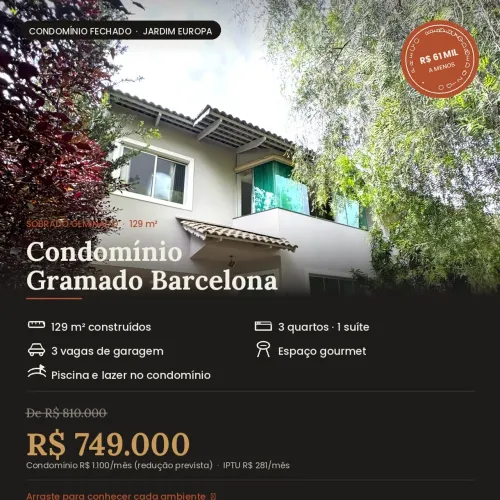 Casa Sobrado Geminado Condomínio Fechado