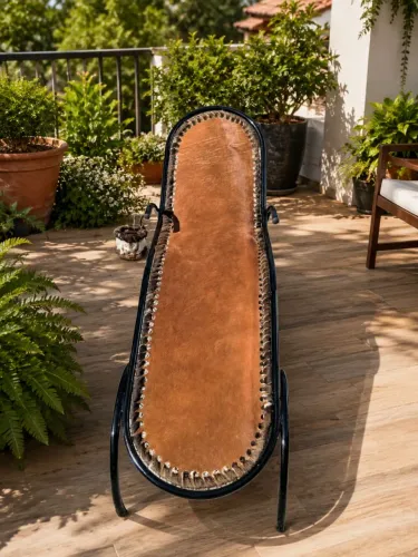 espreguiçadeira metalcuero