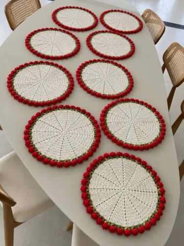 Sousplat de tulipas de crochê ?