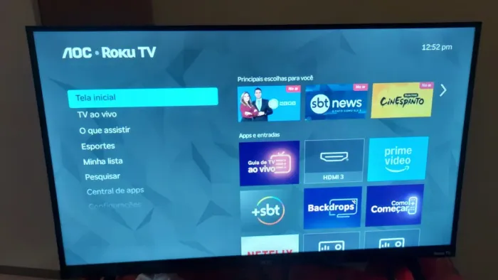 Vendo ou troco tv smart 32 polegadas marca aoc, novinha, tem caixa e nota fiscal