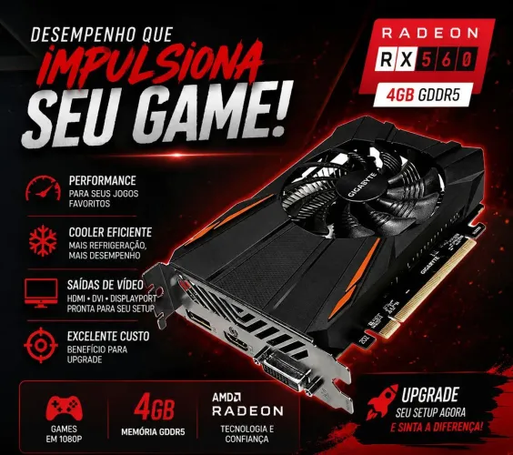 Placa de Vídeo RX 560 4gb