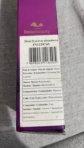 Mini escova alisadora