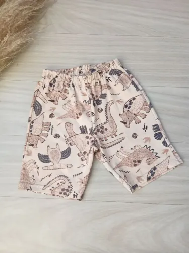 Bermuda infantil masculina com estampa de dinossauro. <br>?Tam 4 anos<br>?40,00