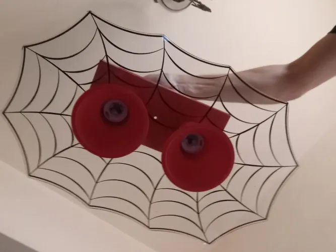 Luminária dupla teia de aranha.