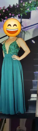 Vestido verde para festas e formaturas 