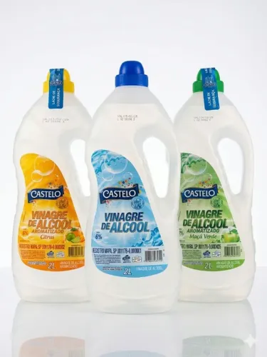 Vinagre De Álcool Castelo 2l 6% Ideal Para Limpeza E Cozinha