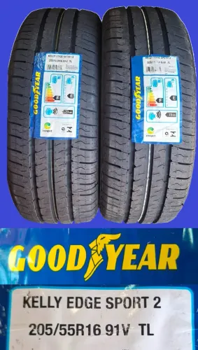 Par de Pneus Aro 16 Goodyear 205 x 55 Kelly_Aceito Cartão