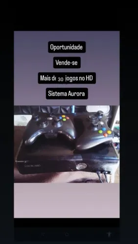 Xbox 360 com dois controles originais mais de 30 jogos 