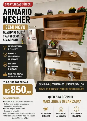 ARMÁRIO NESHER SEMI-NOVO ? MUITO BEM CONSERVADO