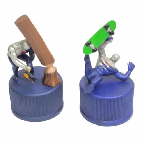 2 Tampinhas Pepsiman, coleção Acidente (impecáveis raros)