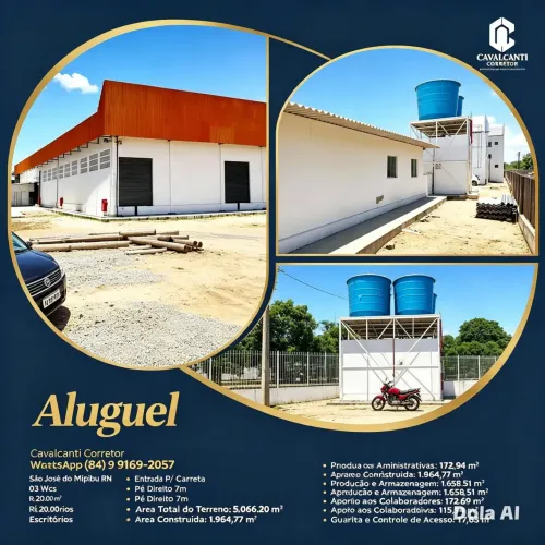 GALPÃO INDUSTRIAL CLASSE A | LOCAÇÃO E VENDA - CAVALCANTI CORRETOR CL5787