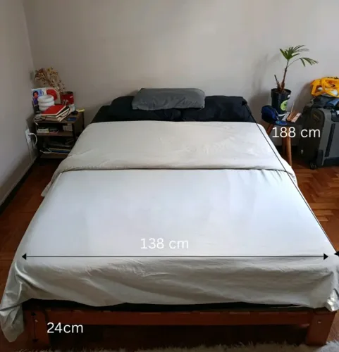Cama casal completa (base + colchão)