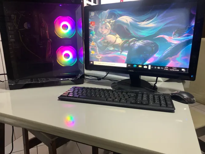 Computador gamer completo aquário