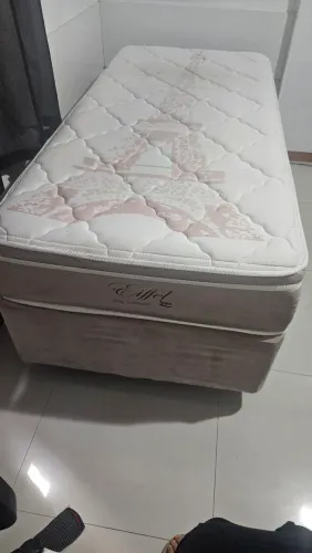 Cama box solteiro colchão mola