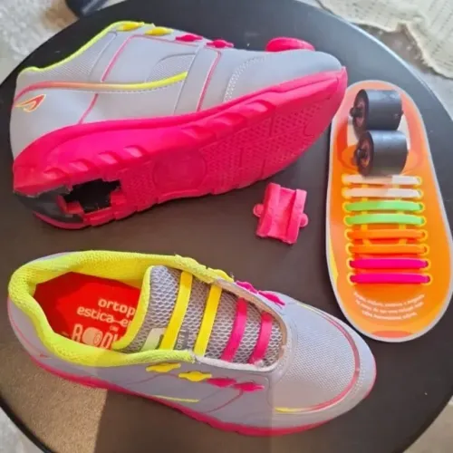 Tênis infantil feminino de rodinha tamanho 35
