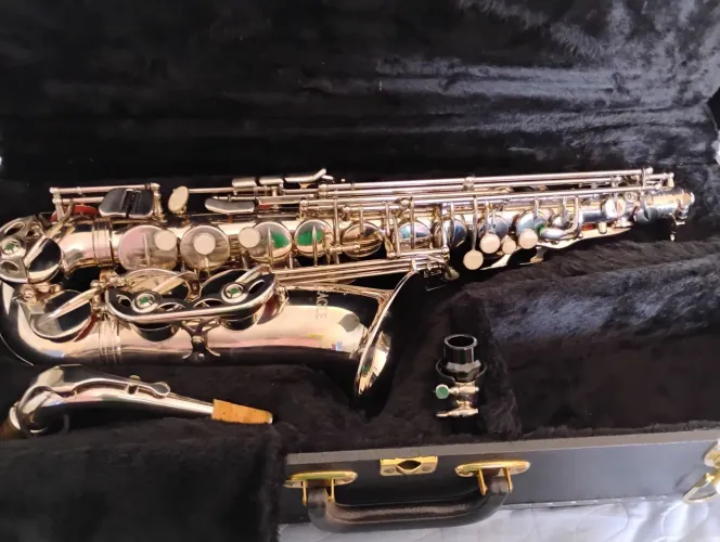 Saxofone Alto Eagle Niquelado - EA 501 Níquel 