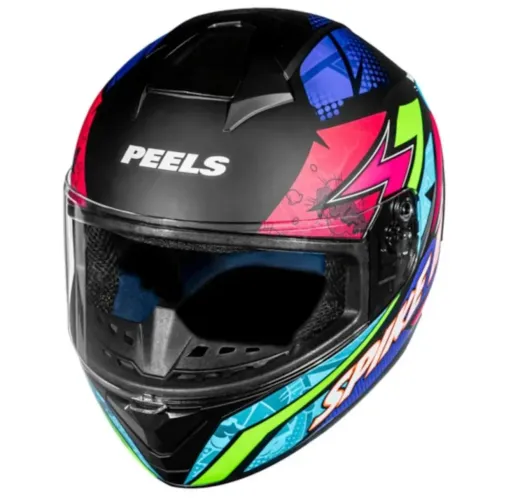 Capacete Spike II com viseira LS2 colorida