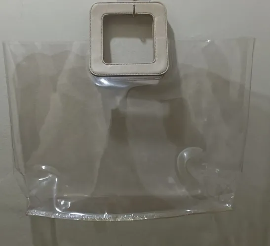 Bolsa transparente, alça de Pu
