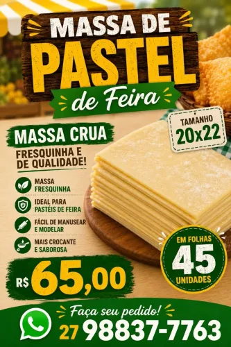 Massa de Pastel - 50 Unidades