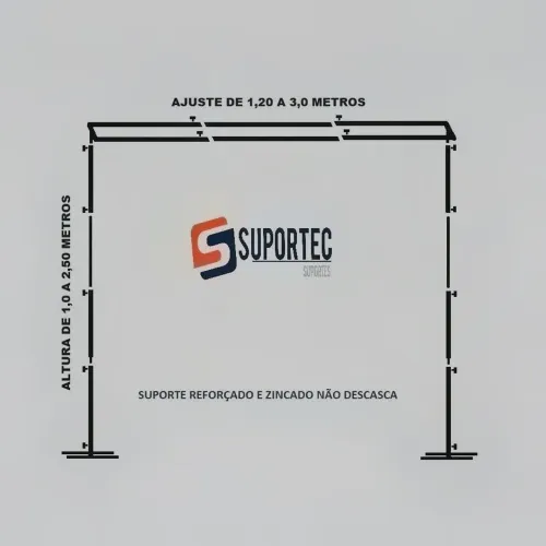 Suporte suportec duplo regulável para banner, painel 3x3