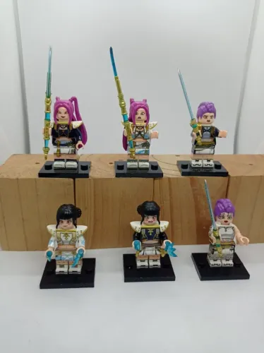 Legos Guerreiras Kpop da Netflix KIT 06 unidades Bloco de montar 