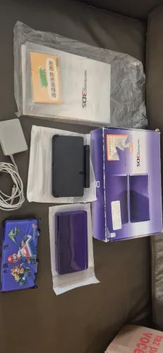 Nintendo 3ds Roxo com Capa e Cama