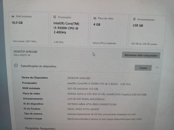 Acer nitro AN515
