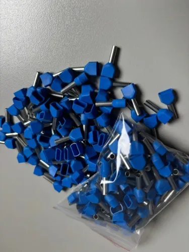 Kit Terminal ilhos duplo 2,5mm azul