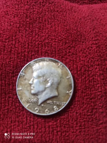 Moeda de colecionador,1/2 Dólar 1968