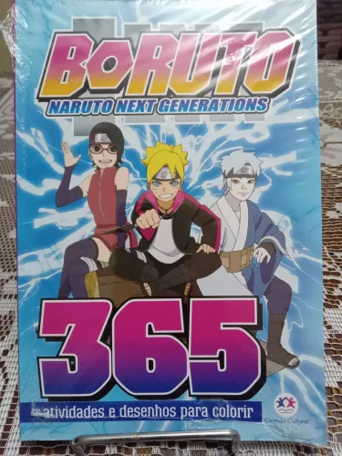 Revista nova do anime Boruto, 365 atividades e desenhos para colorir  
