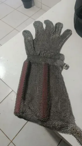 Luva malha de aço 