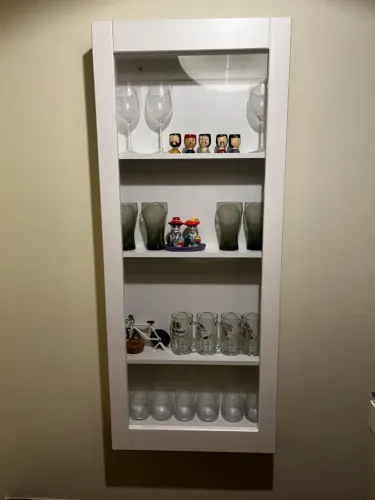 CRISTALEIRA BRANCA PARA PAREDE WALLBAR - TOK&STOK