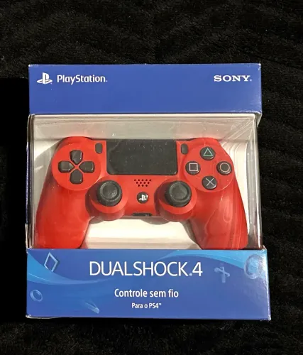 CONTROLE VERMELHO PS4