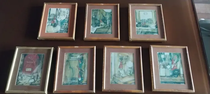 7 quadros de gnomos