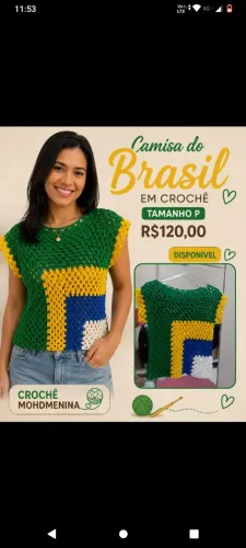 Camisa do Brasil croche
