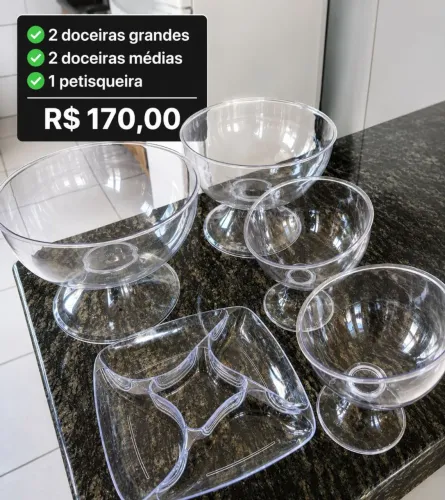 Kit para Mesa de Doces e Petiscos - 5 Peças Novas!