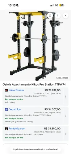 Gaiola de agachamento 