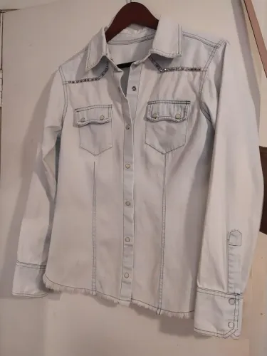Camisa jeans com spyke M