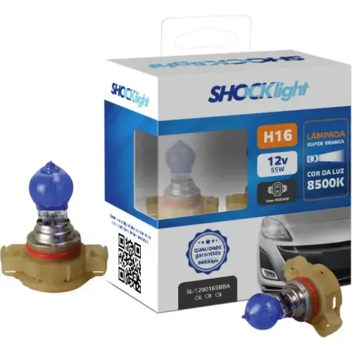 Lâmpada Farol H16/1 Super Branca - Shocklight - 120016