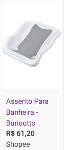 Assento para Banheira Buriotto e saboneteira