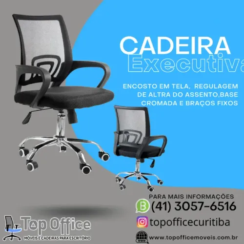 Cadeira Executiva Diretor com Encosto em Tela - Cadeira Executiva - Cadeira Elite