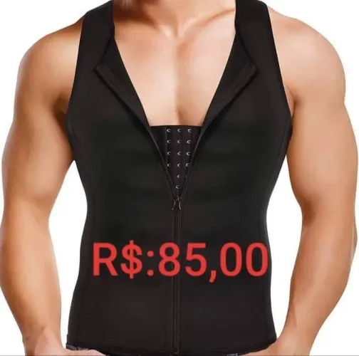 Cinta camiseta 2 em 1 com ziper  e colchetes termica nova 