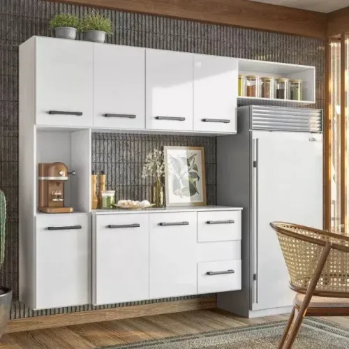 Armário de Cozinha Completo Branco - Peça Já o Seu