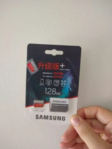 Cartão de memória Samsung 128GB com embalagem original - A vista R$150
