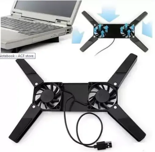 Suporte Base Notebook Com Cooler (2 Ventiladores) De Ventilação (z358)