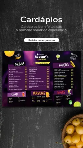 Cardápios personalizados