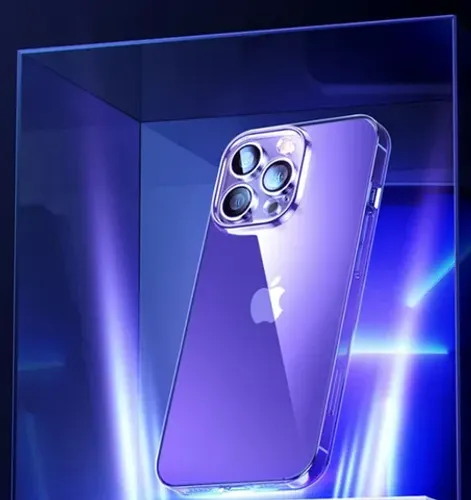 Capa de Luxo ultra fino transparente rígido para iphone 15 pro max