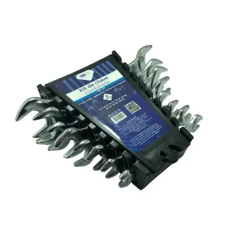KIT DE CHAVE DE BOCA COMBINADA LUATEK LWJ-142 AÇO